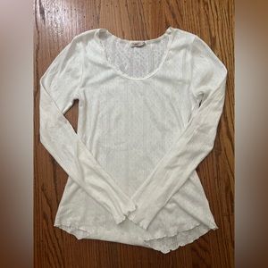 Faherty Pointelle Long-Sleeve Tee